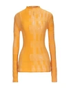 HIGH BY CLAIRE CAMPBELL HIGH WOMAN T-SHIRT OCHER SIZE L POLYESTER, NYLON, ELASTANE,12495787ND 4