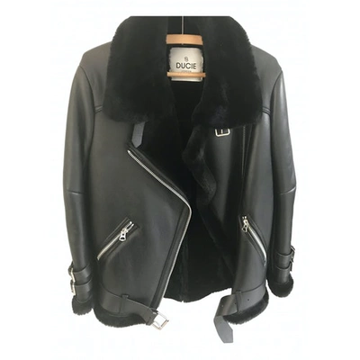 Pre-owned Ducie Black Shearling Jacket