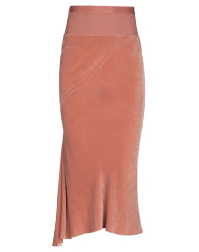 Rick Owens 3/4 Length Skirts In Brick Red