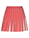 OFF-WHITE OFF-WHITE WOMAN MINI SKIRT CORAL SIZE 4 VISCOSE, POLYESTER,35442805VB 4