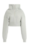 Jacquemus Risoul Layered Ribbed Merino Wool Sweater In Grey
