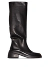 Marsèll Knee-high Block Heel Boots In Black