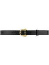 Gucci Thin Belt With Horsebit Buckle In Black
