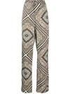 Michael Michael Kors Straight-leg Patterned Trousers In Neutrals