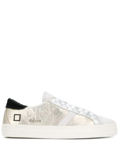 Date Hill Low Sneakers In Platinum Leather In Silver