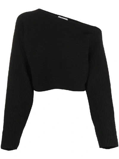 Société Anonyme Asymmetric Cropped Jumper In Black