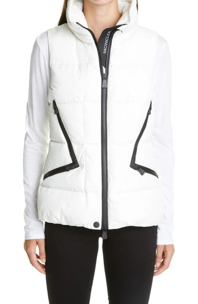 Moncler Atka Water Resistant Down Puffer Vest In White