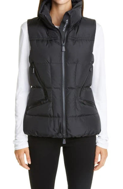 Moncler Atka Water Resistant Down Puffer Vest In 999 Black
