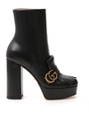 GUCCI GUCCI GG MARMONT HEELED ANKLE BOOTS