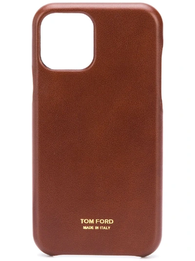 Tom Ford Logo-print Iphone 11 Pro Case In Brown