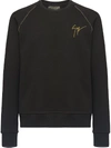 Giuseppe Zanotti Lr-04 Sweatshirt In Black Cotton In Black