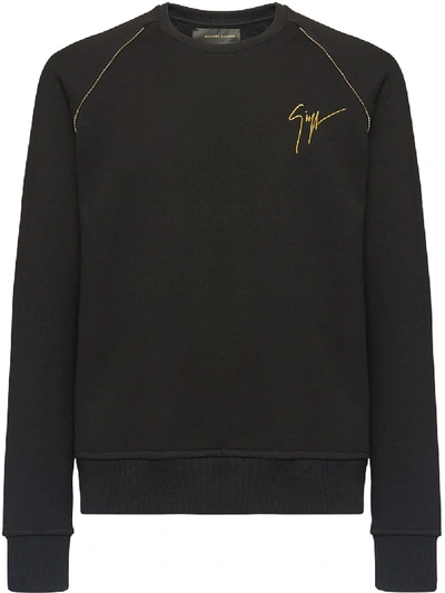 Giuseppe Zanotti Lr-04 Sweatshirt In Black Cotton