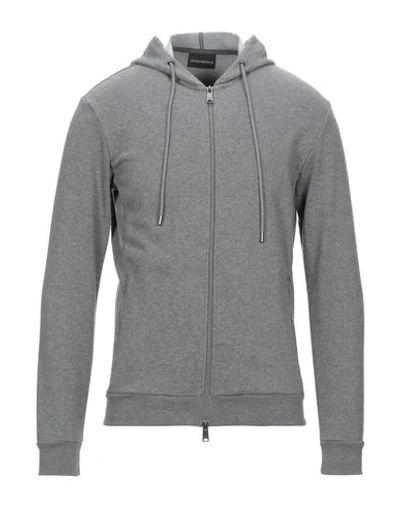 Emporio Armani Hooded Sweatshirt In Grey