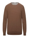 Paolo Pecora Sweaters In Brown