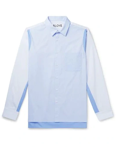 Aloye Solid Color Shirt In Sky Blue