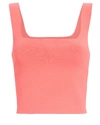 A.l.c Victoria Square-neck Crop Top In Pink