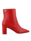 Stuart Weitzman Linaria 75 Leather Ankle Boots In Red