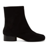 MAISON MARGIELA BLACK SUEDE TABI BOOTS