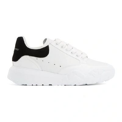Alexander Mcqueen White And Black Runner Oversized Trainers