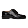 Maison Margiela Black Leather Tabi Lace-up Shoes In T8013 Black