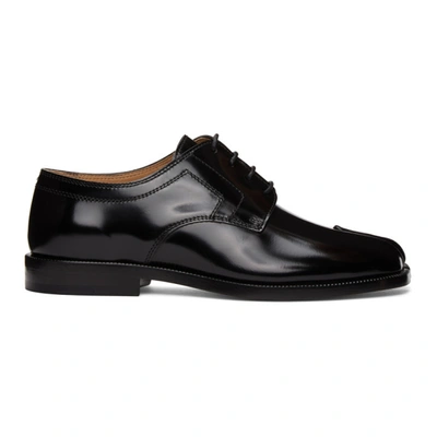 Maison Margiela Tabi Leather Derby Shoes In Black