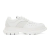 ALEXANDER MCQUEEN WHITE TREAD SLICK LOW SNEAKERS