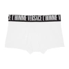 VERSACE VERSACE UNDERWEAR 白色 AND 黑色徽标平角内裤