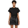 Isabel Marant Zelikia Gathered Cotton Crop Top In 01bk Black