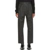 LEMAIRE LEMAIRE GREY WOOL 4 PLEATS TROUSERS