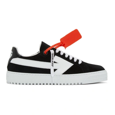 Off-white Leather Arrows Sneakers In Black