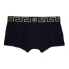 VERSACE VERSACE UNDERWEAR 海军蓝 AND 金色 MEDUSA 平角内裤