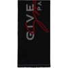 GIVENCHY GIVENCHY BLACK AND RED SIGNATURE PARIS SCARF