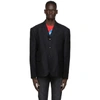 WE11 DONE WE11DONE BLACK THREE-BUTTON CLASSIC BLAZER