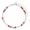 SHUSHU-TONG SHUSHU/TONG WHITE AND RED YVMIN EDITION BIG PEARL BLOOD NECKLACE