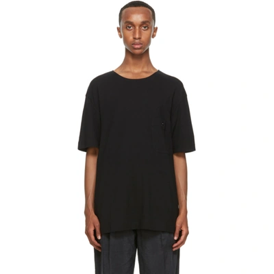 Lemaire Short Sleeve Relaxed Fit T-shirt In Black