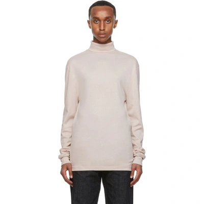 Lemaire Pink Rib Turtleneck In 242 Lghtaup