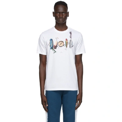 Ps By Paul Smith White Fish Hook T-shirt