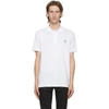 PS BY PAUL SMITH PS BY PAUL SMITH WHITE PIQUE ZEBRA POLO