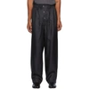 MAISON MARGIELA MAISON MARGIELA NAVY SILK LOUNGE PANTS