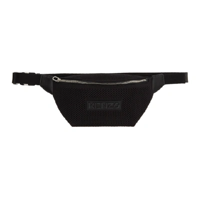 Kenzo Mesh Logo Belt Bag In 99 Black