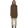 LEMAIRE LEMAIRE BROWN WOOL LONG SHIRT