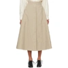 LEMAIRE BEIGE LINEN TRENCH SKIRT