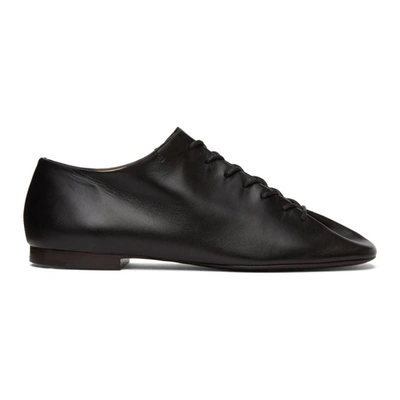 Lemaire Square-toe Lace-up Shoes In Black