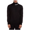 Gcds Embroidered-logo Roll Neck Jumper In Black