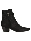 SAINT LAURENT SAINT LAURENT WEST JODHPUR EMBOSSED ANKLE BOOTS