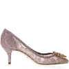 Dolce & Gabbana Charmant Lace Bellucci Pumps In Phard