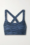 THE UPSIDE LISA TIGER-PRINT STRETCH SPORTS BRA