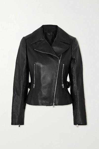 Alaïa Leather Biker Jacket In Black