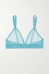 MAISON LEJABY NUFIT STRETCH-TULLE AND JERSEY SOFT-CUP TRIANGLE BRA