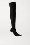 BALMAIN SUEDE OVER-THE-KNEE BOOTS